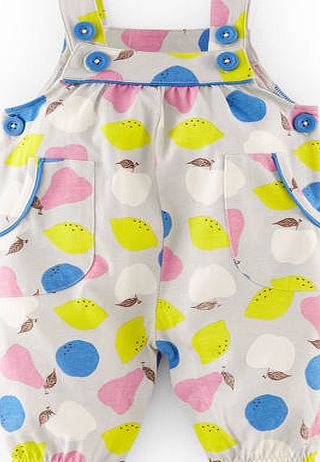 Mini Boden Printed Jersey Dungarees, Grey 34544999