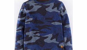 Mini Boden Printed Slub T-shirt, Blue Camouflage 34426569