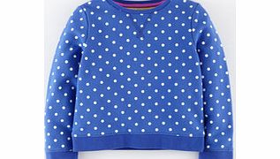 Mini Boden Printed Sweatshirt, Harbour Blue Spot 34196105
