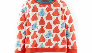 Printed Sweatshirt, Hot Coral Pears,Multi