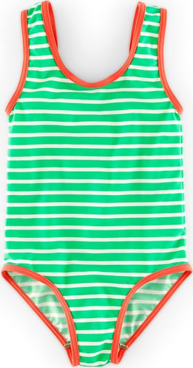 Mini Boden Printed Swimsuit Pea Stripe Mini Boden, Pea