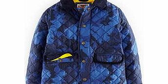 Mini Boden Quilted Jacket, Navy Britoflage 34589002