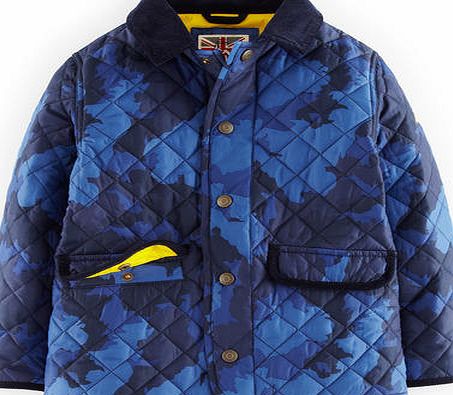Mini Boden Quilted Jacket Navy Britoflage Mini Boden, Navy