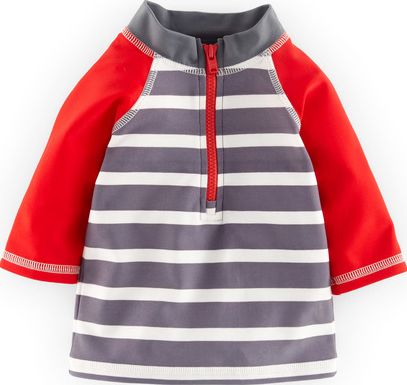 Mini Boden, 1669[^]34499772 Rash Vest Red/Slate Stripe Mini Boden, Red/Slate