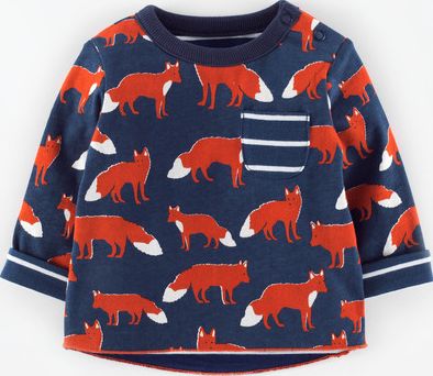 Mini Boden, 1669[^]34987230 Reversible Printed T-shirt Utility Blue