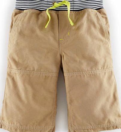 Mini Boden Rib Waist Shorts, Cream 34590109