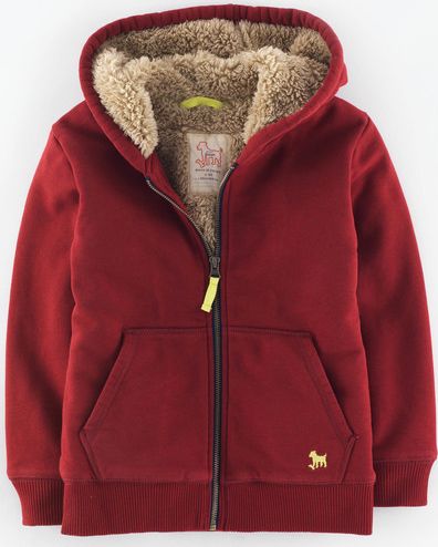 Mini Boden Shaggy Lined Hoody Red Mini Boden, Red 34919225