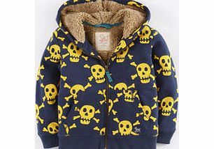 Mini Boden Shaggy Lined Hoody, Storm Skulls,Washed