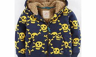 Mini Boden Shaggy Lined Hoody, Washed Red,Storm