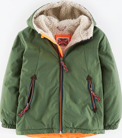 Mini Boden, 1669[^]34906354 Sherpa Lined Anorak Forest Green Mini Boden,