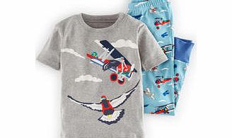 Mini Boden Short Sleeve Long Johns, Surf Flying Ducks,Sail