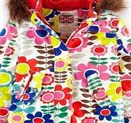 Mini Boden Snow Jacket, Bright Coral Daisy Field 34182204