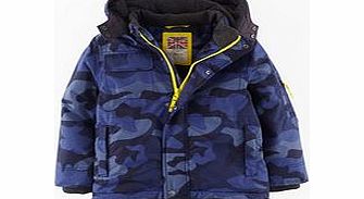 Mini Boden Snowboard Jacket, Goldfish Staroflage,Blue