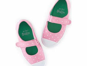 Mini Boden Spotty Canvas Pumps, Cherry Blossom/
