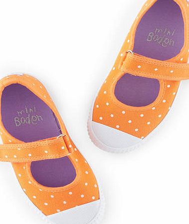 Mini Boden Spotty Canvas Pumps, Orange 34523571