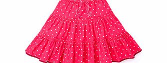 Mini Boden Spotty Twirly Skirt, Berry Spot,Amazon Green