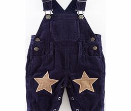 Mini Boden Star Patch Cord Dungarees, Blue 34243485