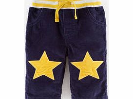 Mini Boden Star Patch Cord Trousers, Blue 34190280