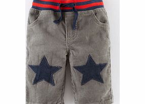 Mini Boden Star Patch Cord Trousers, Elephant 34190199