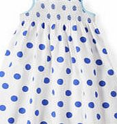 Mini Boden Strappy Sun Dress, Harbour Blue Spot 34756197