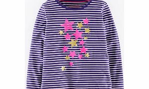 Mini Boden Stripy Glitter T-shirt, Violet Stars 34392084