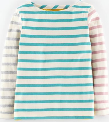 Mini Boden, 1669[^]34971838 Stripy Jersey T-shirt Vintage Blue Stripe Mini