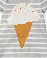 Mini Boden Stripy Logo Dress, Seal Ice Cream 34809095