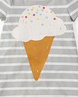 Mini Boden Stripy Logo Dress, Seal Ice Cream 34809095