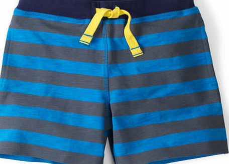 Mini Boden Stripy Sweatshorts, Bright Blue/ Slate 34707257