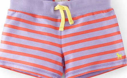 Mini Boden Stripy Sweatshorts, Purple 34547307