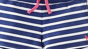 Mini Boden Stripy Sweatshorts, Soft Navy Stripe 34547448