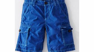 Mini Boden Summer Cargo Shorts, Cobalt,Basil,Goldfish