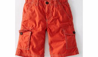 Mini Boden Summer Cargo Shorts, Goldfish,Cobalt,Basil