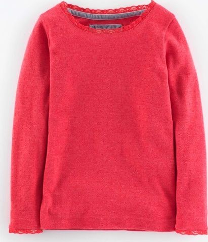 Mini Boden, 1669[^]35010487 Super Soft Pointelle T-shirt Pink Mini Boden,