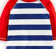 Mini Boden Surf Rash Vest, Navy Stripe/Red 34486688