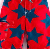Mini Boden Surf Shorts, Red/Navy Star 34557694