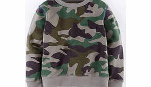 Mini Boden Sweatshirt, Elephant Camouflage,Grey Marl,French