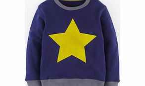 Mini Boden Sweatshirt, French Navy Star,Elephant