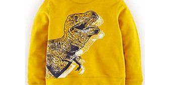 Sweatshirt, Ochre Marl/Dinosaur,Khaki