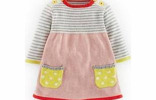 Mini Boden Sweet Knitted Dress, Provence Pink/Sunglow