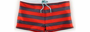 Mini Boden Swim Trunks, Red/Grey Stripe,Slate/Ecru Giant