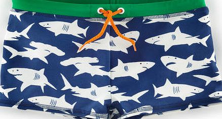 Mini Boden Swim Trunks, Reef/Ecru Giant Sharks 34485979