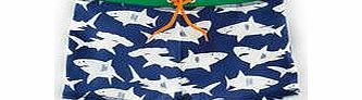 Mini Boden Swim Trunks, Reef/Ecru Giant Sharks,Red/Grey