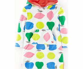 Mini Boden Towelling Beach Dress, Snowdrop Fruit