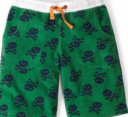 Mini Boden Towelling Shorts, Green 34708016