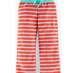 Mini Boden Towelling Sweatpants, Hot Coral Stripe,Lido