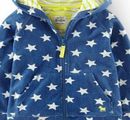 Mini Boden Towelling Zip-through, Forget Me Not Star 34513879