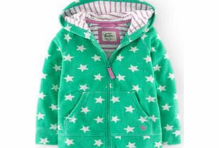 Mini Boden Towelling Zip-through, Forget Me Not Star,Lido