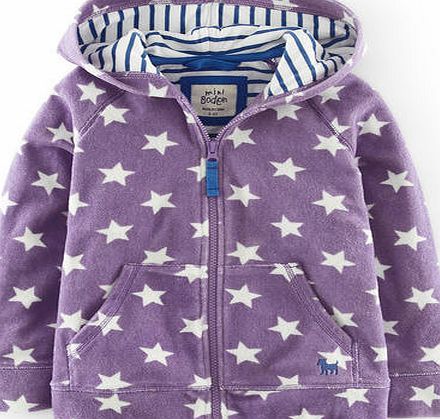 Mini Boden Towelling Zip-through Purple Mini Boden, Purple