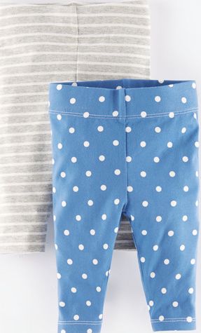 Mini Boden Twin Pack Leggings Forget Me Not/Grey Marl Mini